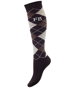 Felix Bühler Merino Mix Knee High Socks Argyle - 750559-2-DB