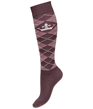 Felix Bhler Knee Socks Argyle Glitter II - 750759-2-DR