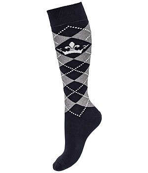 Felix Bühler Knee High Socks Argyle Glitter II - 750759-2-NV