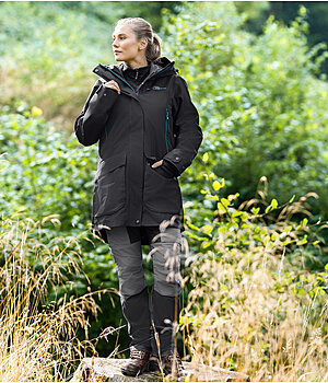 EQUESTRIAN WORK WEAR EWW-Outfit 3-in-1 Functional Outdoor Rain Jacket with detachable gilet in Black - OFS25439