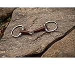 Leather Eggbutt Snaffle Bit, Single Jointed