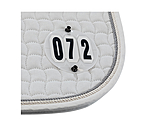 Competition numbers for the saddle pad, round