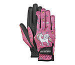 Childrens Winter Riding Gloves Unicorn