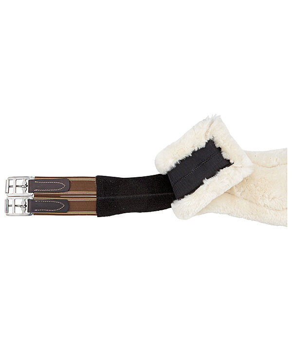 Leather Girth Naira with Removable Teddy Fleece