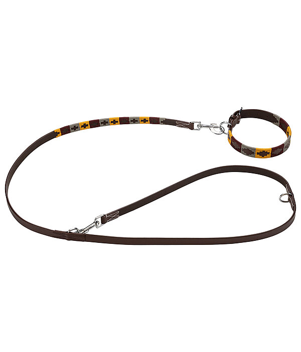 Leather Dog Collar and Lead Polo Sports