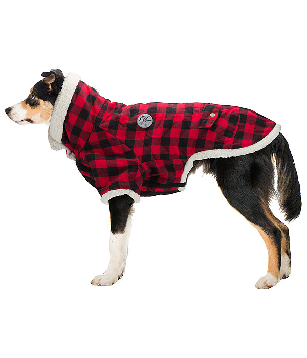 Flannel Dog Coat with Sherpa Lining Emmet