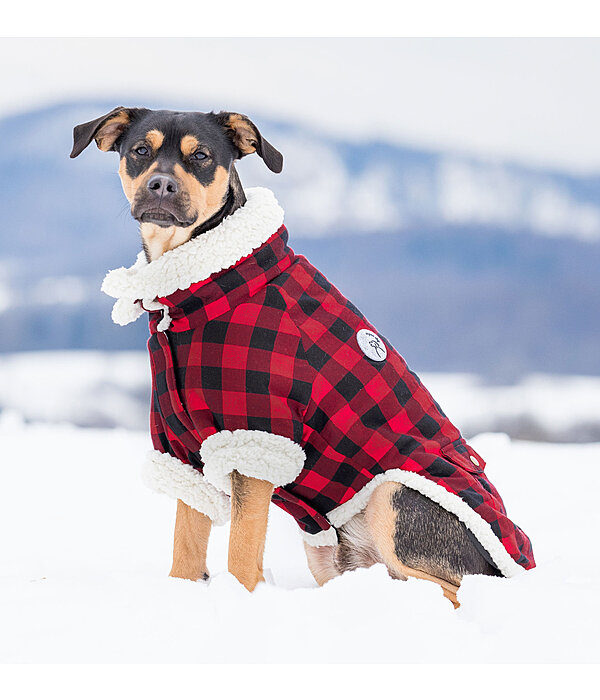 Flannel Dog Coat with Sherpa Lining Emmet