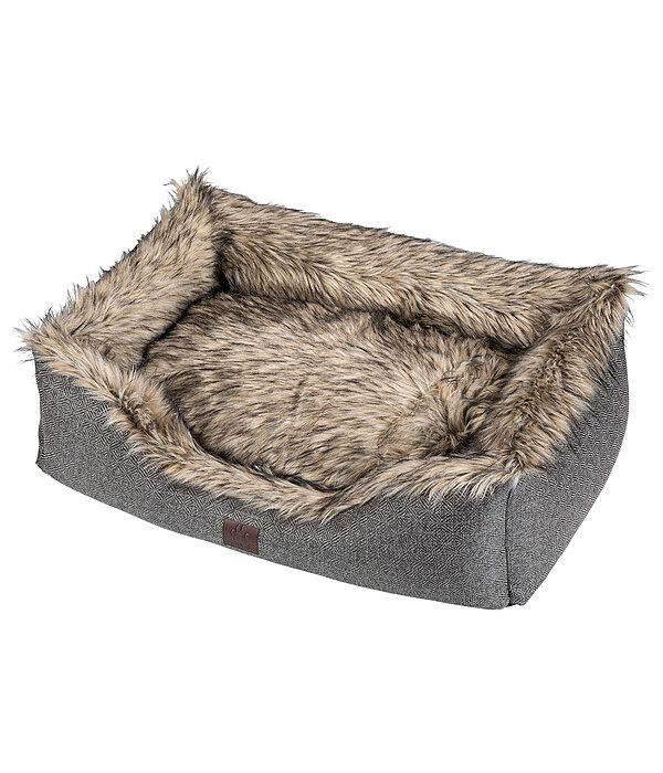 Faux Fur Dog Bed California Grizzly