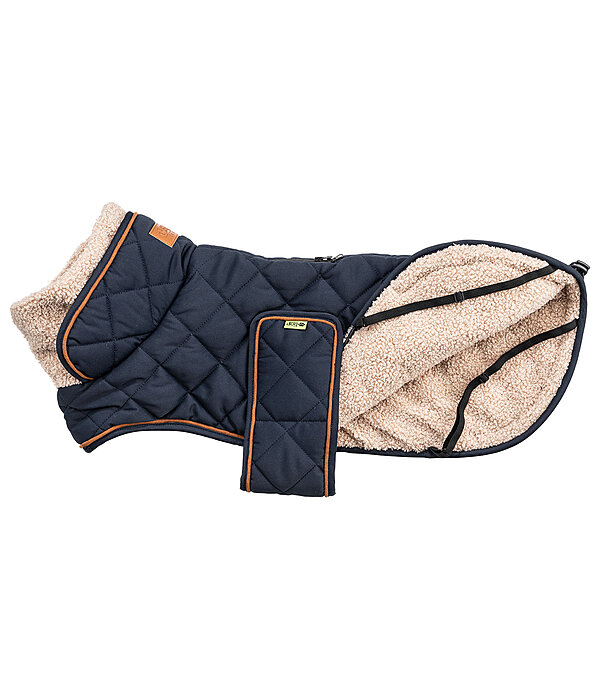 Quilted Dog Coat with Teddy Fleece Lining Holly