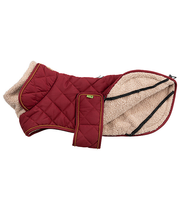 Quilted Dog Coat with Teddy Fleece Lining Holly