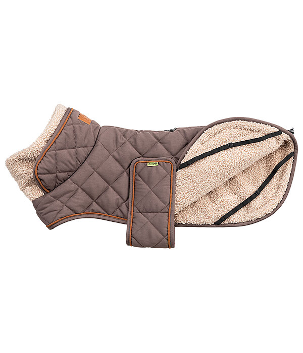 Quilted Dog Coat with Teddy Fleece Lining Holly