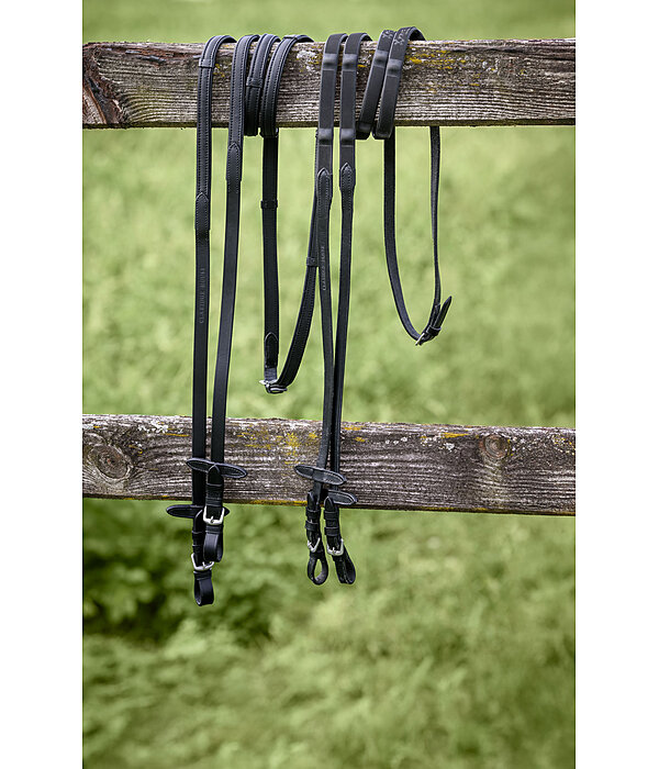 Oiled Calfskin Soft Leather Reins with Leather Stops