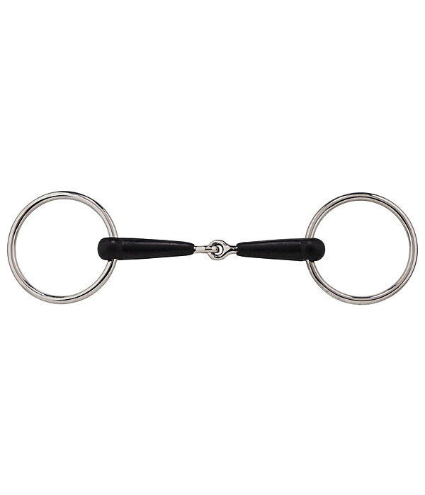 Rubber Loose Ring Snaffle Bit, Single-Jointed