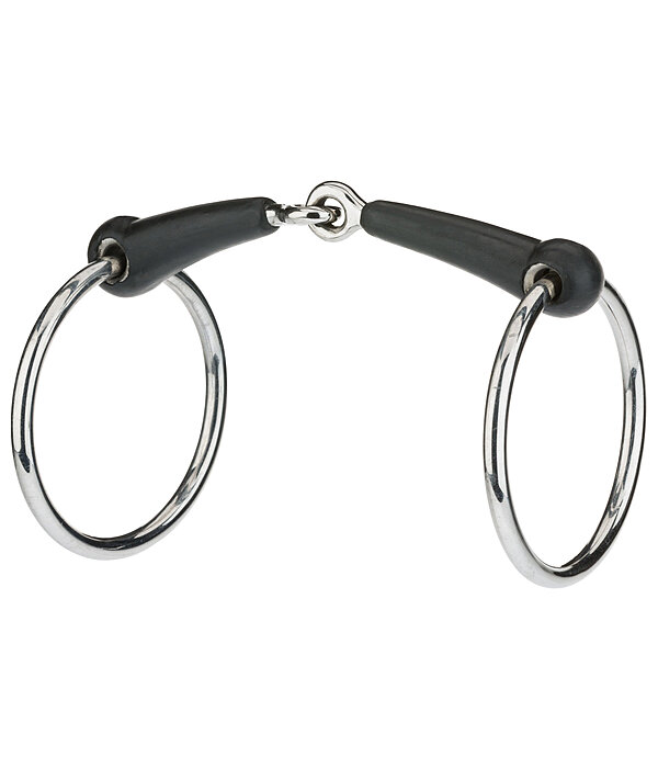 Rubber Loose Ring Snaffle Bit, Single-Jointed