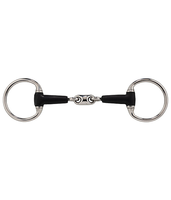 Rubber Eggbutt Snaffle Bit Double-Jointed