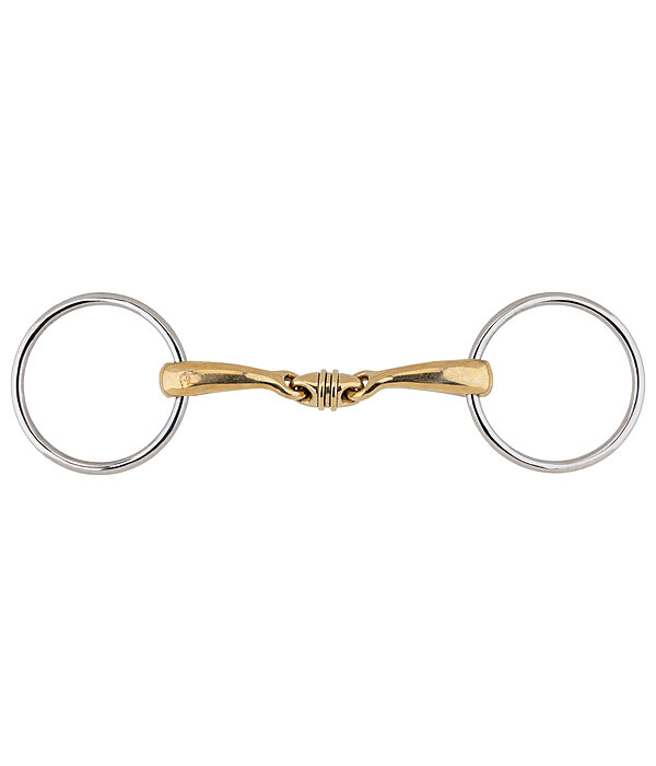 Loose Ring Snaffle Bit Anatomical Roll Double Jointed