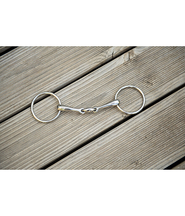 Snaffle Bit, Double-jointed with Lock-Up 14mm