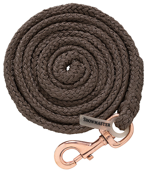 Lead Rope Sabrina with Snap Hook, Dark Taupe/ Rose Gold