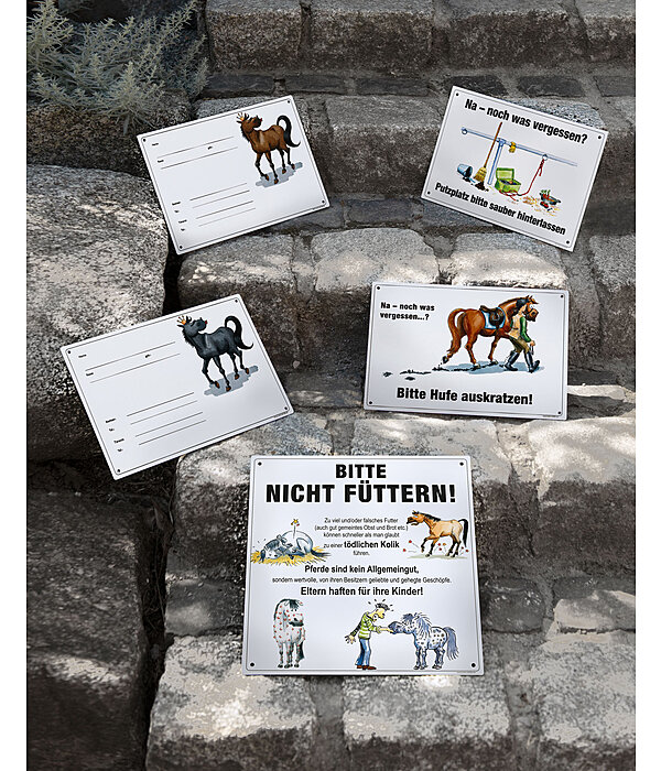 Comic stable sign Please keep grooming area tidy!