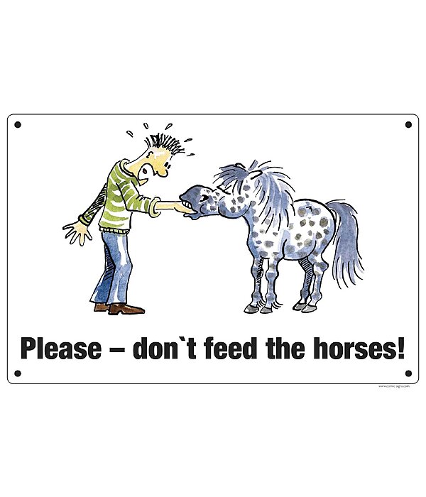 Comic Stable Sign Please - don't feed the horses!