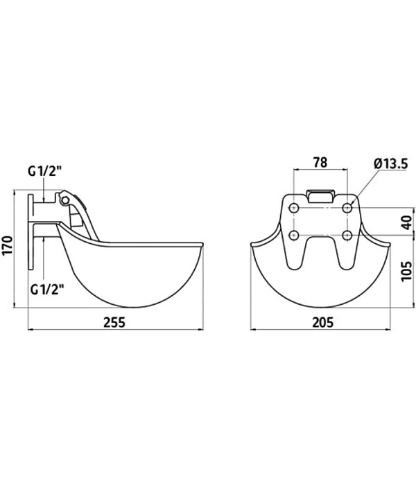 Automatic Drinker with Pressure Tongue