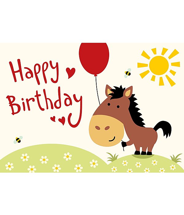 Greeting Card Happy Birthday IV Kramer Equestrian