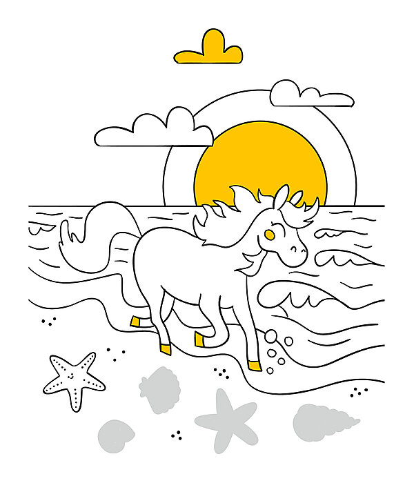 My Colouring Book with Glitter Stickers - Horses