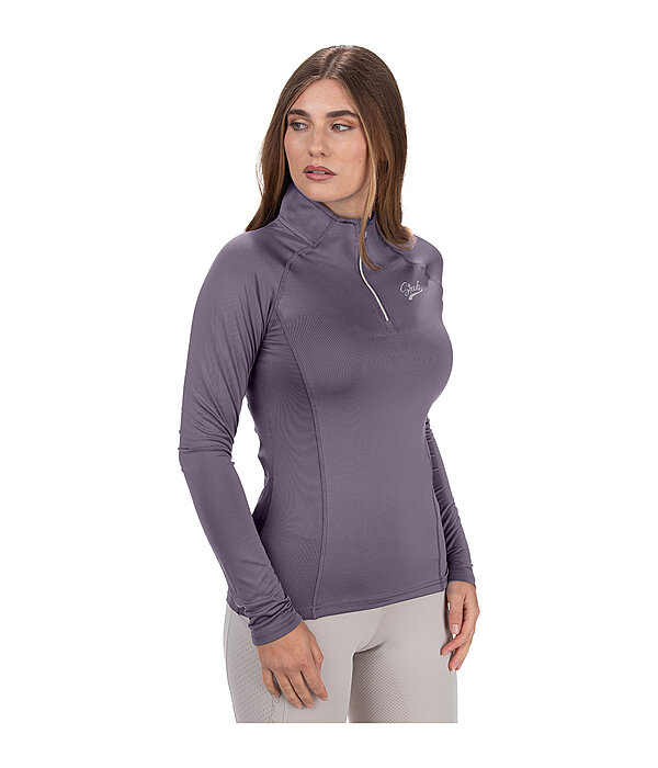 Zip Functional Long Sleeve Shirt Lea