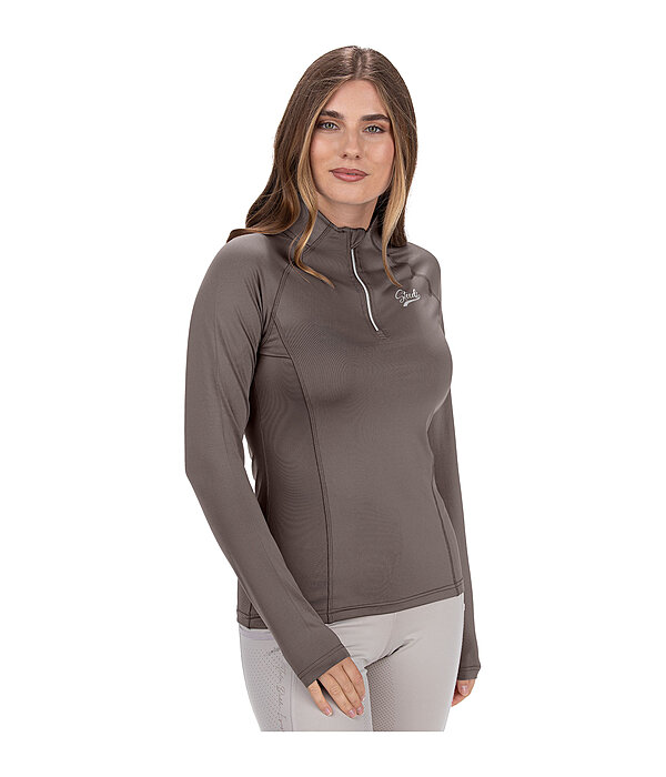 Zip Functional Long Sleeve Shirt Lea