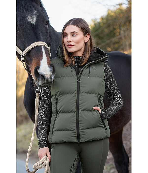Hooded Quilted Riding Gilet Mira III