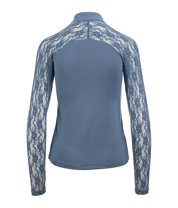 Zip Functional Long Sleeve Shirt Sanne