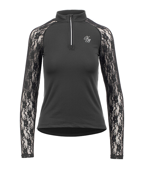 Zip Functional Long Sleeve Shirt Sanne