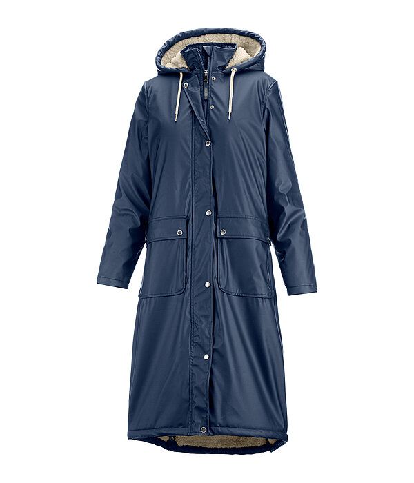 Teddy Fleece Hooded Raincoat Paris Long