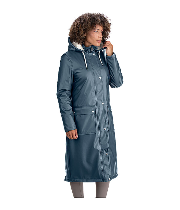 Teddy Fleece Hooded Raincoat Paris Long