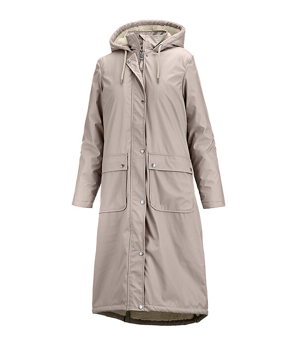 Teddy Fleece Hooded Raincoat Paris Long