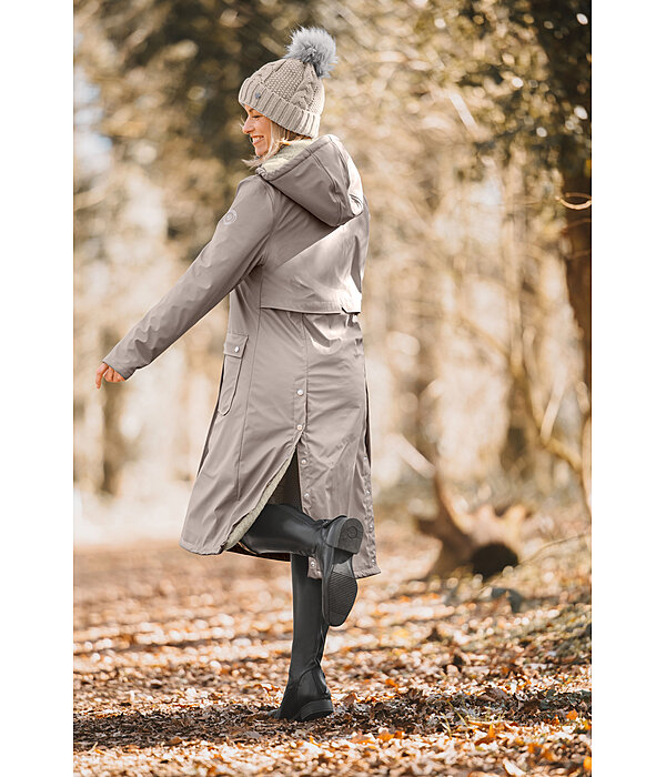 Teddy Fleece Hooded Raincoat Paris Long