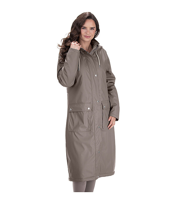 Teddy Fleece Hooded Raincoat Paris Long
