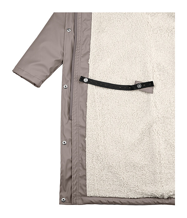 Teddy Fleece Hooded Raincoat Paris Long