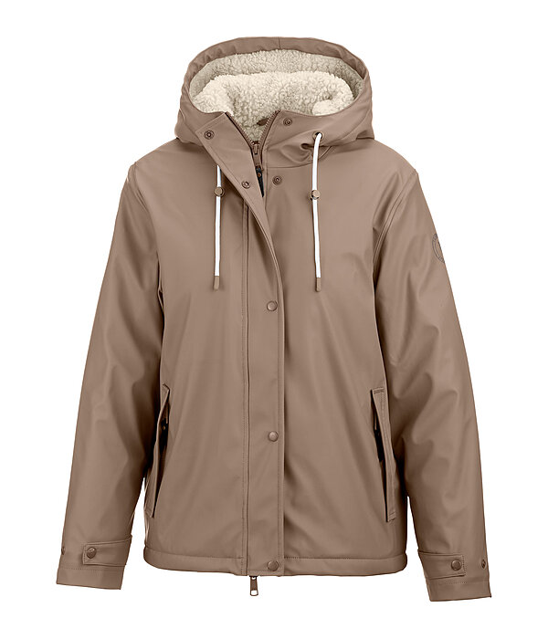 Teddy Fleece Hooded Rain Jacket Nella