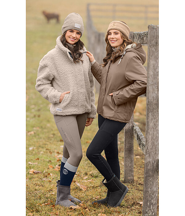 Teddy Fleece Hooded Rain Jacket Nella