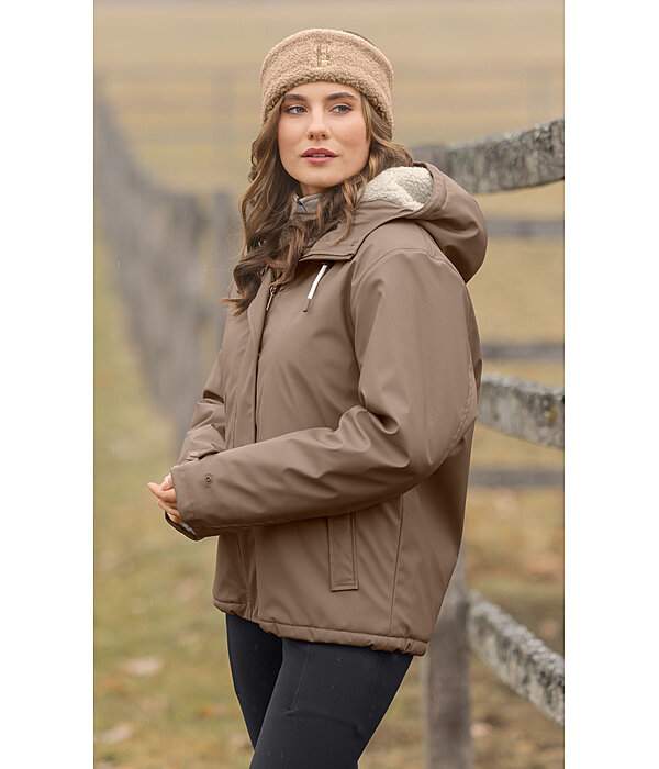 Teddy Fleece Hooded Rain Jacket Nella