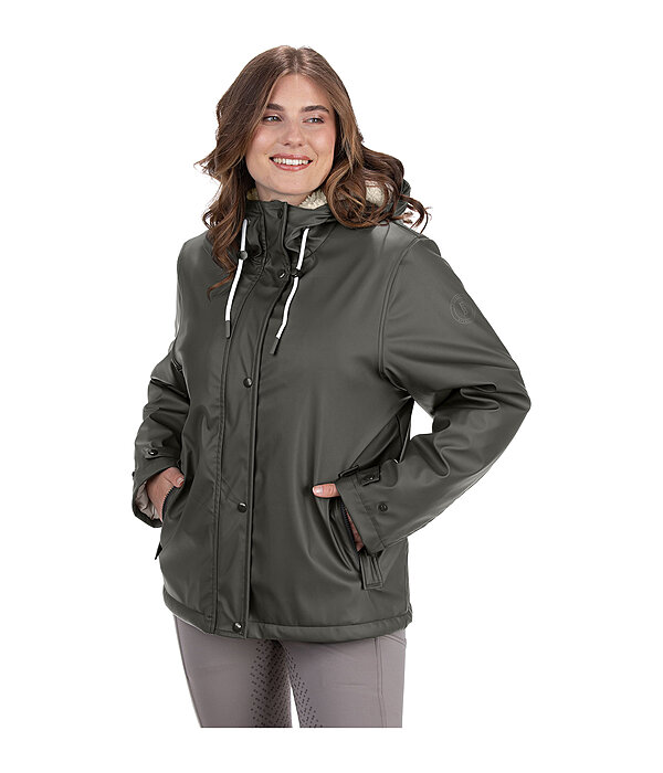 Teddy Fleece Hooded Rain Jacket Nella