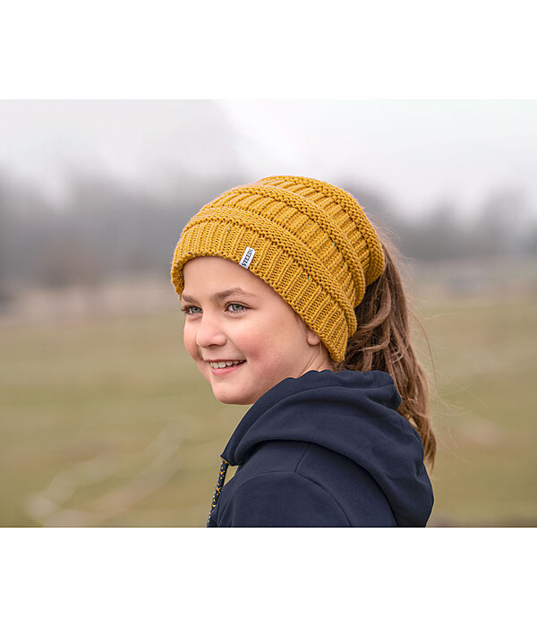 Children's Beanie with Pigtail Hole