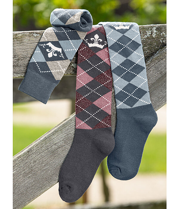 Argyle Knee High Socks