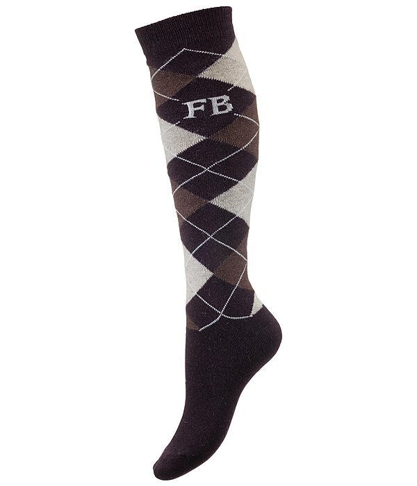 Merino Mix Knee High Socks Argyle