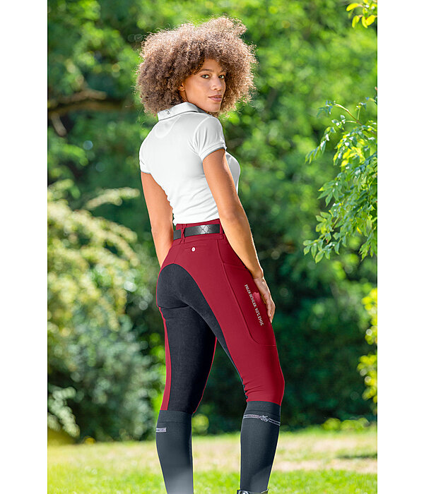 Montar Riding Legging Hilma Tone in Tone Crystals Full Grip Ruby Red 40 -  Agradi.com