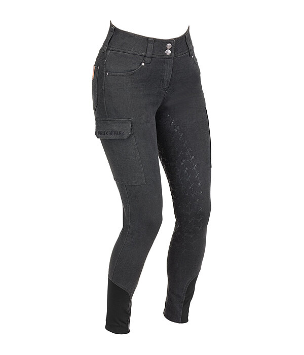 High Waist Denim Grip Breeches Laura