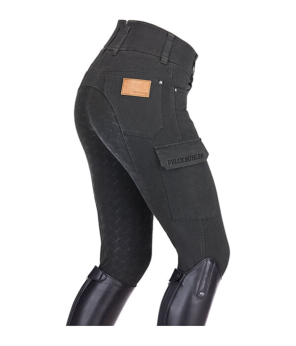 High Waist Denim Grip Breeches Laura