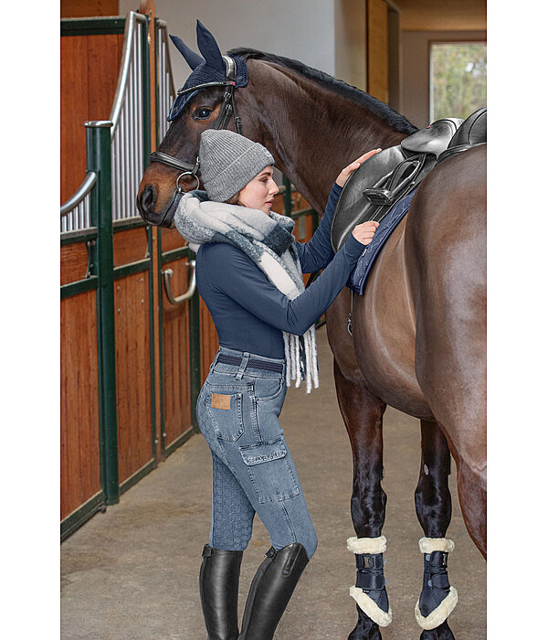 High Waist Denim Grip Breeches Laura