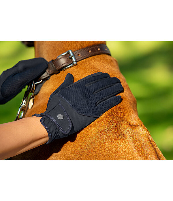 Summer Riding Gloves Piping Mesh Glamour